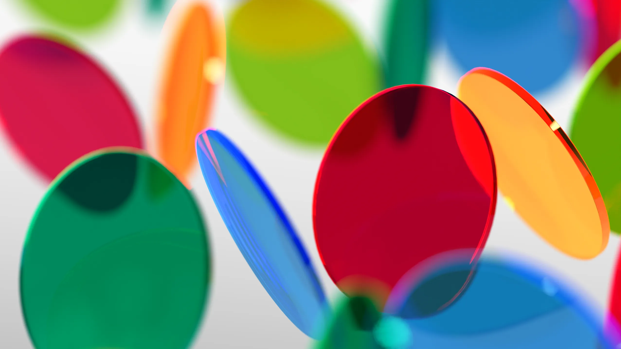 Lenti colorate all'interno del vieo presentazione Nicolis Gianmaria